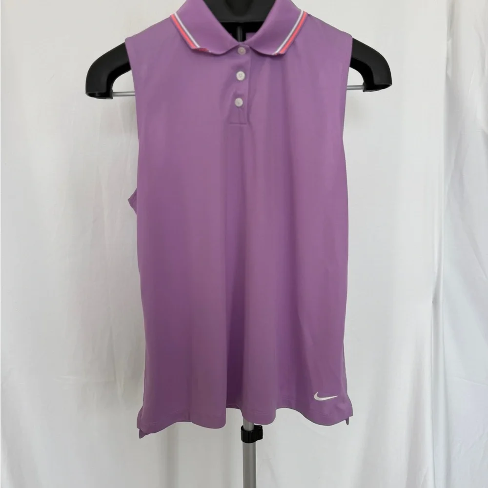 Nike Women's Lavender Sleeveless Polo Tank - Picture 1 of 5